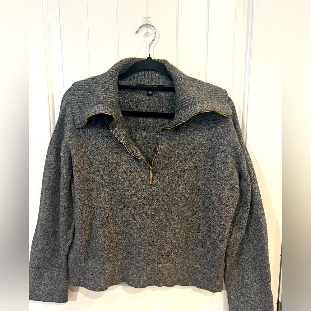 Swoop neck cropped sweater